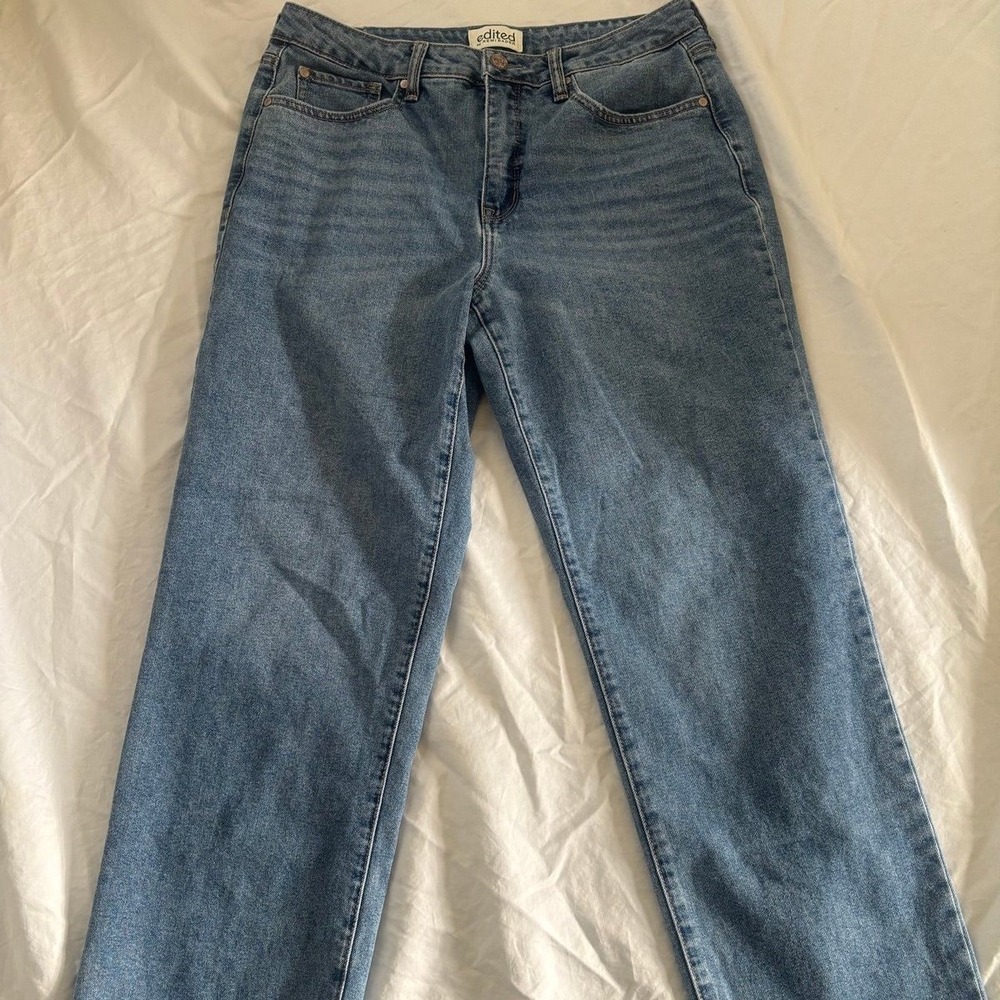 Edited By REMI‎ BADER Women's Blue Jeans Loose Straight Fit Size 10 - Picture 2 of 9